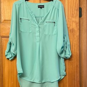 My Michelle Women's Turquoise Blouse